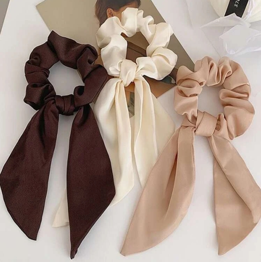 Three Pack Fall Color Hair Scrunchies